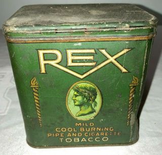 Vintage Rex Tobacco Tin Container - Panama Pacific Exposition 1915 San Francisco