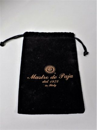 Mastro De Paja Dal 1972 Pipe Sock Bag Sleeve 6 5/8 " X 3.  7/8 " Very