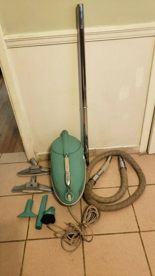 Vintage Interstate Compact Vacuum Cleaner With Attachments
