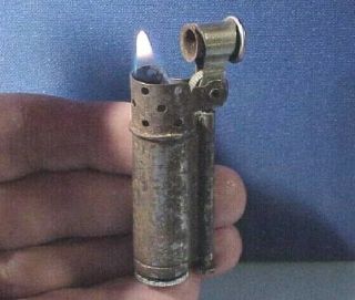 Ww2,  Steel Dunhill Service Us Military Pocket Trench Lighter,  Vtg Pat.  Pend,  Usa