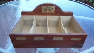 Vintage Pheasant R.  D.  Gomez Wooden Cigar Display Case Counter Stand