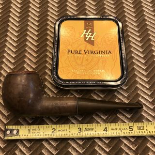 Vintage Early Smooth Longchamp Leather Covered Briar Estate Pipe