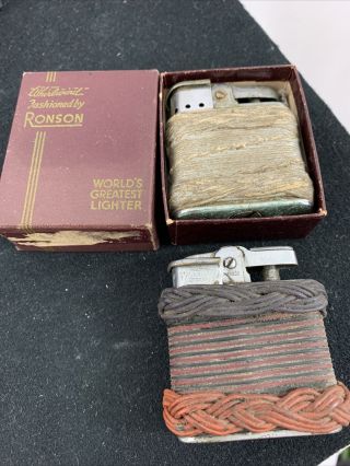 2 Vintage Ronson Whirlwind Pocket Lighters With Added Wrap