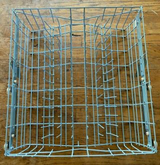 Vintage Kitchen Aid Dishwasher Upper Rack 9741982 Blue With Metal Slides