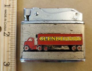 Vintage Advertising Cigarette Lighter Glendenning Motorways Trucking