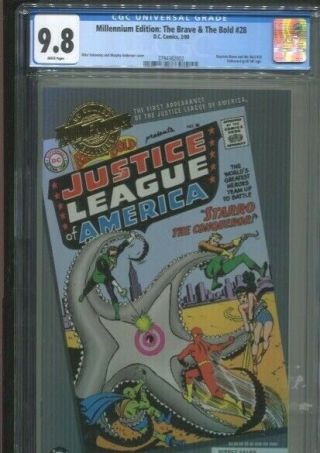 Millennium Edition Brave & Bold 28 1st Justice League Of America Cgc Nm/m 9.  8