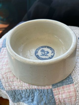 Rare Muskingum Pottery Antique Blue & White Pottery Salt Glaze Stoneware Ohio