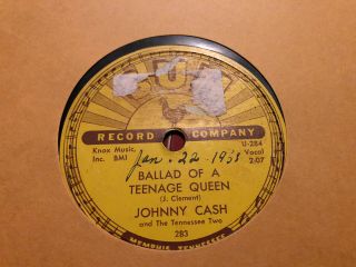 Ballad Of A Teenage Queen/big River - Johnny Cash - Sun Record 78 Rpm