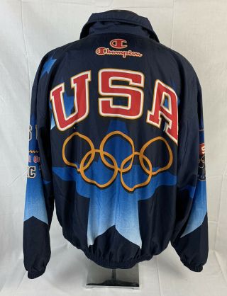 Vintage Champion Team Usa Jacket 1996 Olympics Atlanta Dream Team 2xl 90s