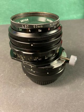 Vintage Nikon Pc Nikkor 35mm F/2.  8 Perspective Shift Mechanism
