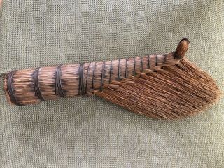 Vintage Primitive Appalachian - Style Whisk Broom Handmade Missouri 14x6 " Wired