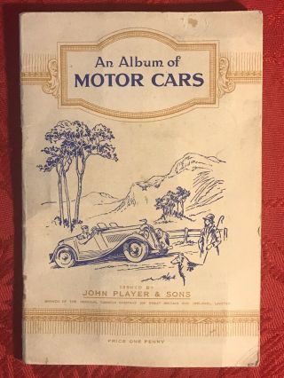 1936 John Player - Motor Cars A Series (1st) Full 50 Card Set Album - Vg - Ex