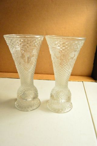Vintage Avon Candle Holders by Fostoria Hearts and Diamonds Set of 2 3