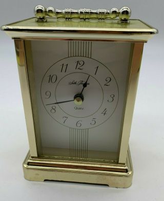 Seth Thomas Model No.  242 Cherish Mantel Desk Clock Metal Case - &