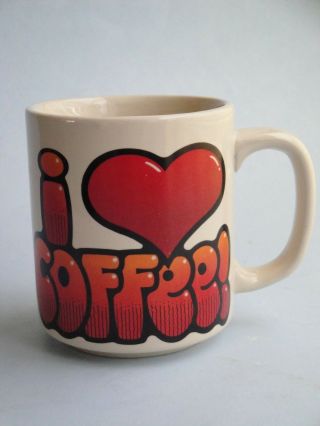 Vintage I Heart Coffee Mug Tea Cup 1983 C.  M.  Paula Co.