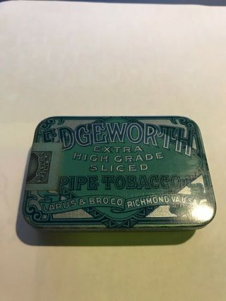 Edgeworth Extra Plug Slice Tobacco Tin With Full Tax Stamp,  1a