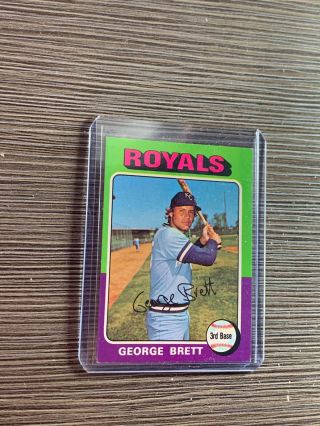 Vintage 1975 Topps Baseball Card Set Break George Brett Rookie Ex,  Card 228