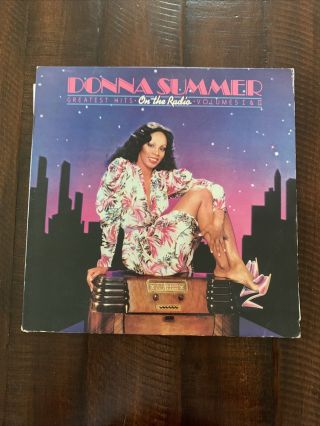 Donna Summer Greatest Hits On The Radio Vol 1 & 2 Poster Nblp - 2 - 7191 Vg,  /vg,