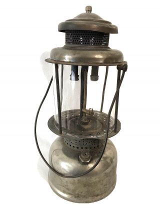 Vintage Coleman Quick Lite Gas Lantern With Globe Glass