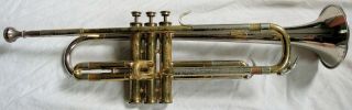 Buescher Aristocrat Trumpet In Case Vtg Old