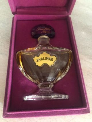 Vintage Guerlain Shalimar Perfume Baccarat 35 Ml 85 Full 4” Tall Parfum