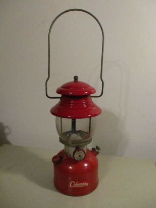 Estate Find 1962 Vintage Red Coleman 200a Lantern - Single Mantle 10/62 No Res