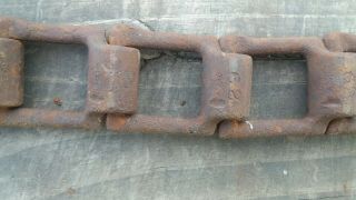 Vintage Rusty Square Link Machinery Chain Industrial Steampunk 3