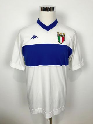 Vintage Kappa Italy National Football Team Mens Football Soccer Away Jersey Xl