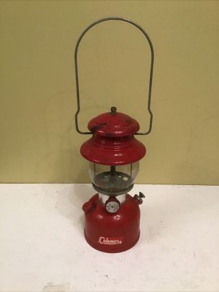 Vintage 1962 Coleman Model 200a Single Mantle Red Lantern