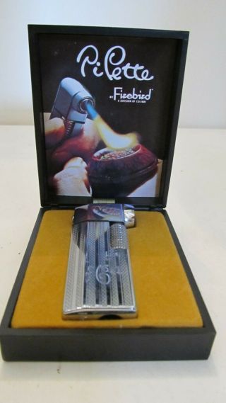 Vintage Pipette By Firebird Butane Pipe Lighter In Case Colibri