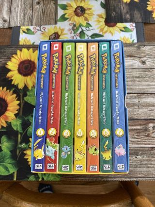 Pokémon Adventures Red And Blue Box Set One Volume 1 - 7 Manga English With Poster