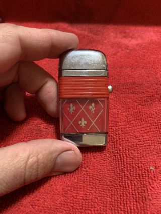 Vintage Mini Scripto Vu Lighter - Red Band