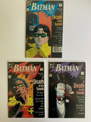 Batman 427,  428,  429,  Death In The Family Parts 2,  3,  & 4 Death Of Robin