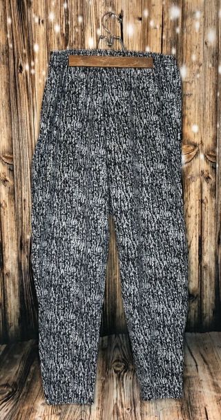 Vintage 90s Stussy 100 Cotton Drawstring Casual Pants Large Black Gray White
