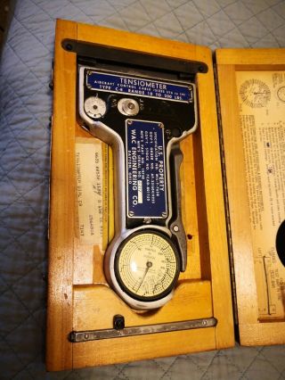 Cable Tensiometer - (c - 8) - Vintage With Wooden Box