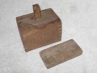 Antique Vintage Butter Press/mold Wood Finger Joints