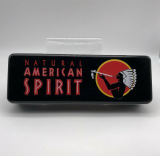 Natural American Spirit Collectible Cigarette Tobacco Black Metal Carton Tin