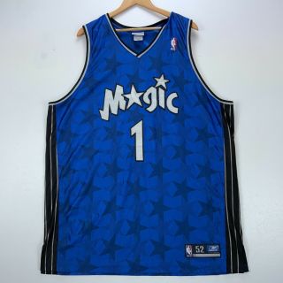 Tracy Mcgrady 1 Orlando Magic Reebok Authentic Vintage Jersey Size 52 Blue Nba