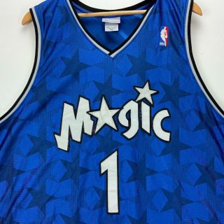 Tracy Mcgrady 1 Orlando Magic Reebok Authentic Vintage Jersey Size 52 Blue Nba 2