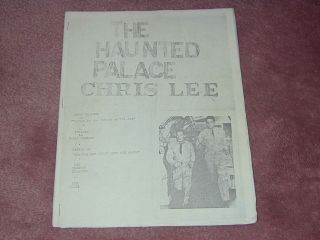 The Haunted Palace Fanzine,  Chris Lee,  Voyage To The Bottom Of The Sea,  Karloff