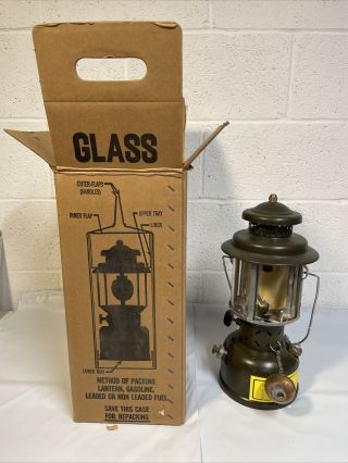 Vtg 1987 Smp Us Military Lantern Gasoline Light Green Nos Survival Camping - B -