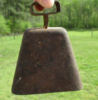 Antique Rusty Old Primitive Hand Made Cow Bell Authentic Virginia Farm Made