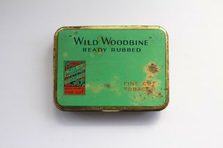 Vintage " Wild Woodbine " Ready Rubbed Fine Cut Tobacco Tin