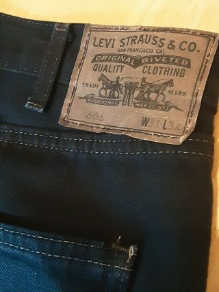 Levi Lvc 606 Vintage 1969 Big E Selvedge Skinny Black Jeans 31 X 34