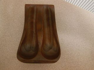 Vintage Pic A Pipe Walnut 2 Tobacco Pipe Display Stand