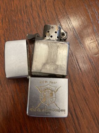Vintage 1950 - 1957 ZIPPO Lighter 25th Year 1956 The Gearhart company 5 Barrels 3