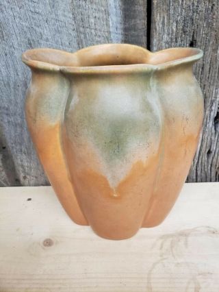 Antique Muncie Art Pottery - Mission Style Pillow Vase