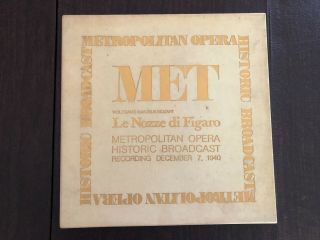 Le Nozze Di Figaro 3 Disc Lp Met Historic Broadcast Dec 7,  1940