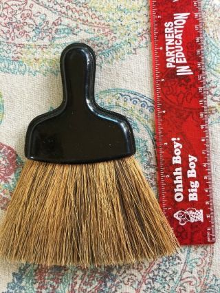 Primitive Horse Hair Wisk Broom With Plastic Handle
