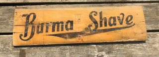 Rare Antique Vintage Burma Shave Wood Wooden Sign Painted Barber Advertising 3